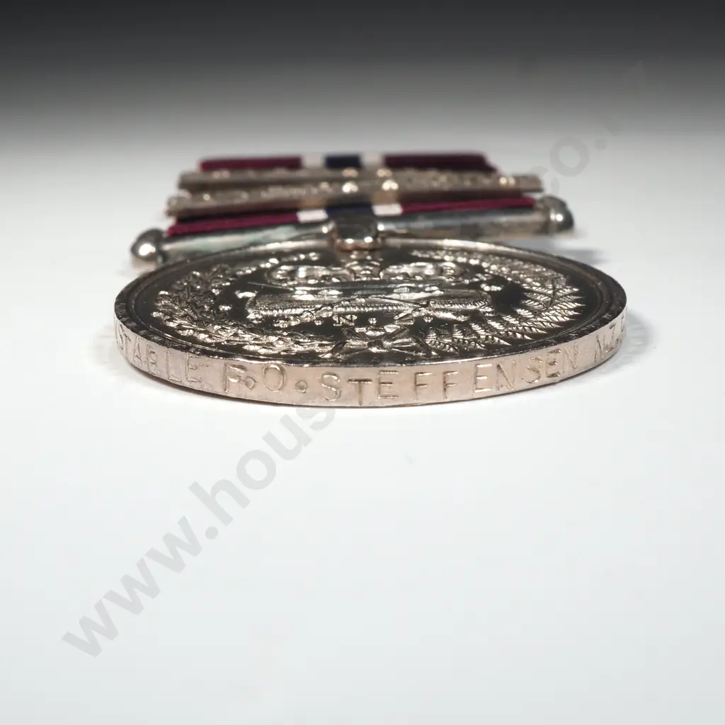 New Zealand Police Long Service & Good Conduct Medal to 3323 Frederick Olaf Steffensen - Mayer Kean Maker Image 1++