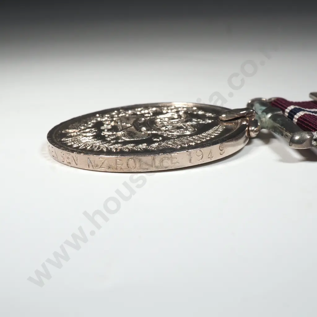 New Zealand Police Long Service & Good Conduct Medal to 3323 Frederick Olaf Steffensen - Mayer Kean Maker Image 1++