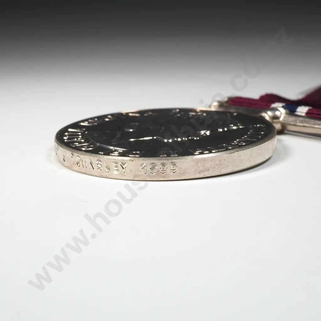 New Zealand Police Long Service & Good Conduct Medal to 1229 J Townsley Image 1++