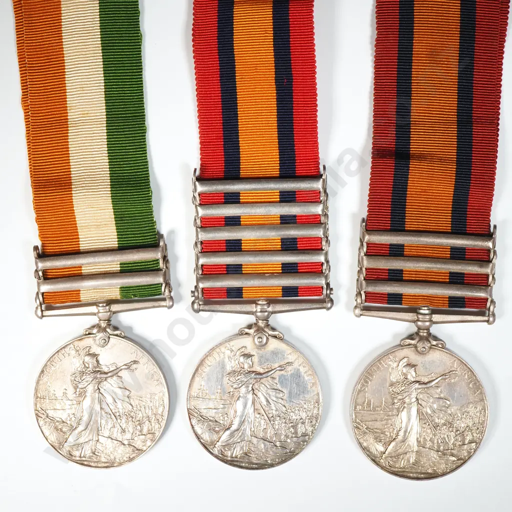 QSA KSA New Zealand Boer War Pair to 416 TPR W H Wilson &1st Contingent Boer War QSA to 188 TPR J T Wilson Image 1++