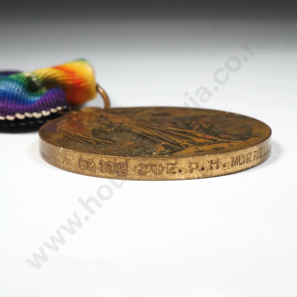WW1 Victory Medal to 69112 P H Morrell NZEF Image 1++