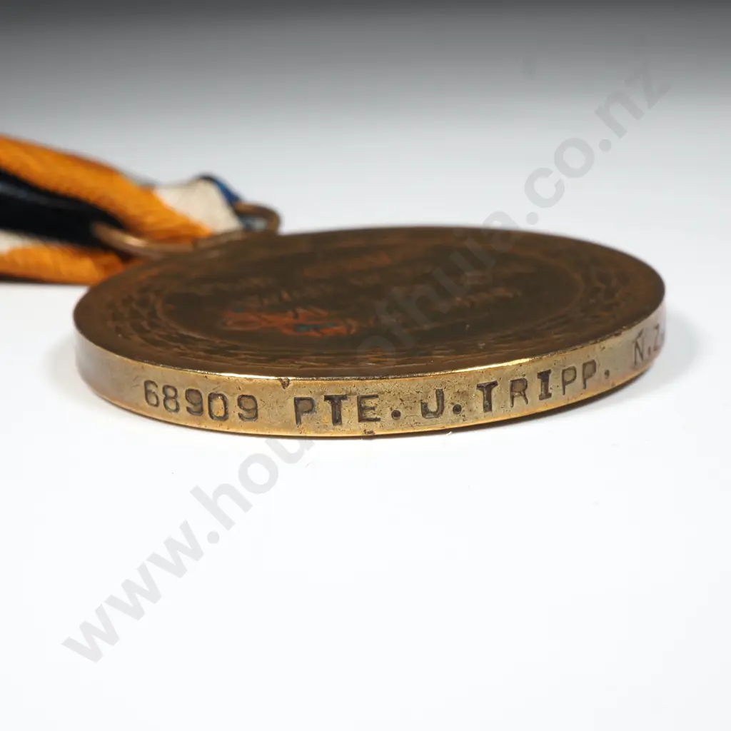 WW1 Victory Medal to 68909 J Tripp NZEF Image 1++