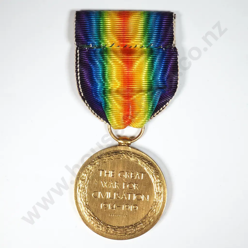 WW1 Victory Medal to 72582 J A Pownceby NZEF Image 1++