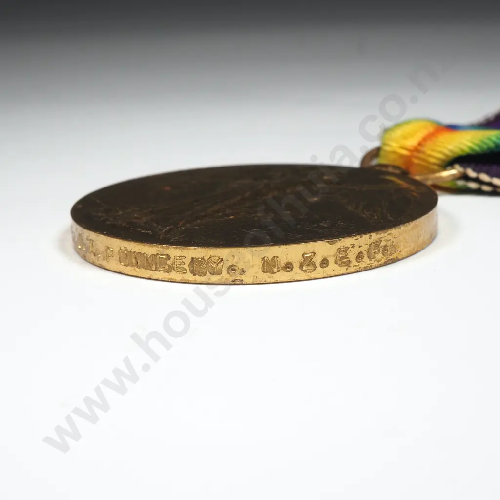 WW1 Victory Medal to 72582 J A Pownceby NZEF Image 1++