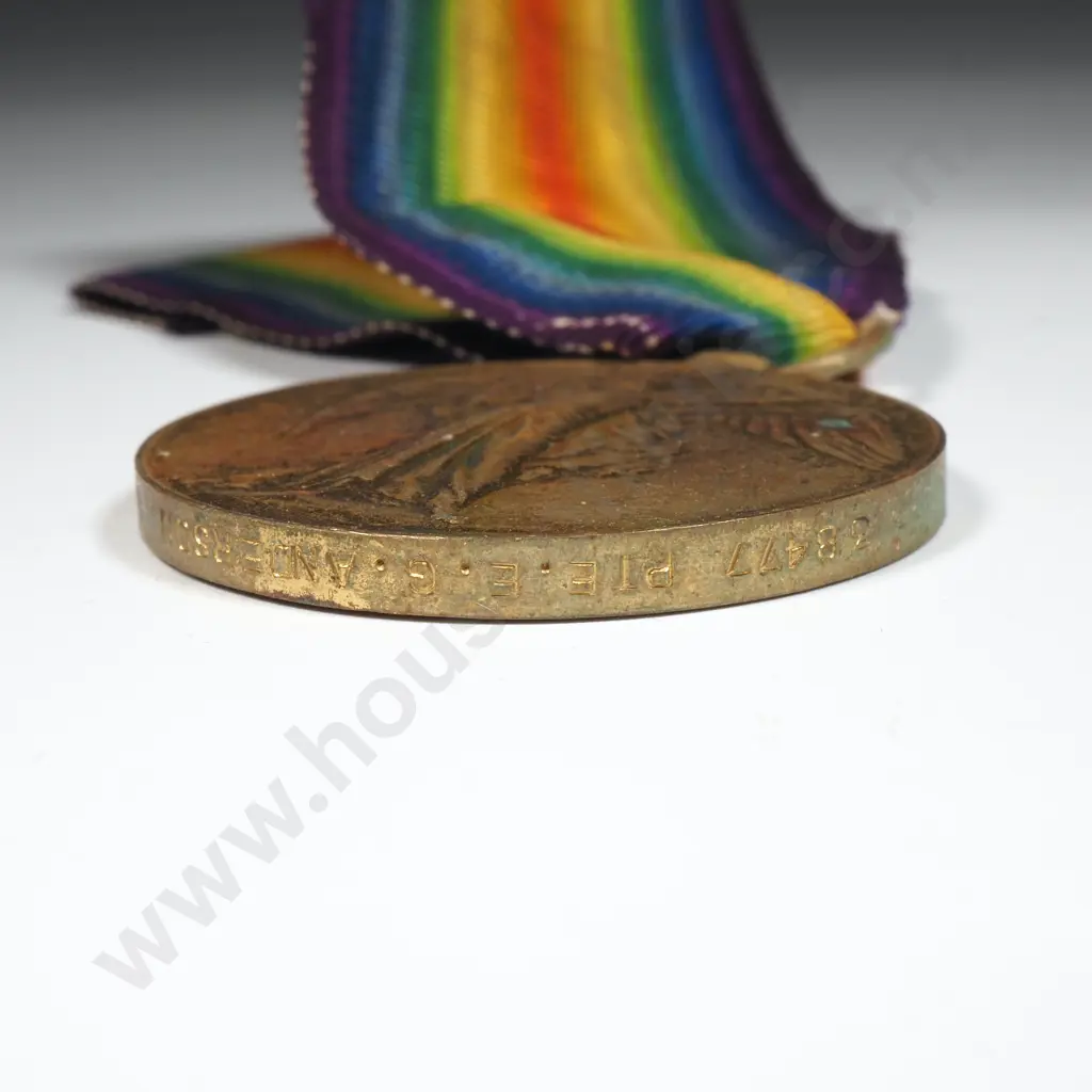 WW1 Victory Medal 38477 Edward George Anderson NZEF Image 1++