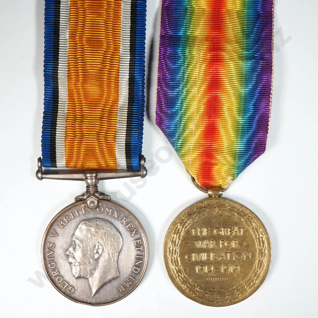 WW1 Pair to 25/615 R P Dalton NZEF Image 1++