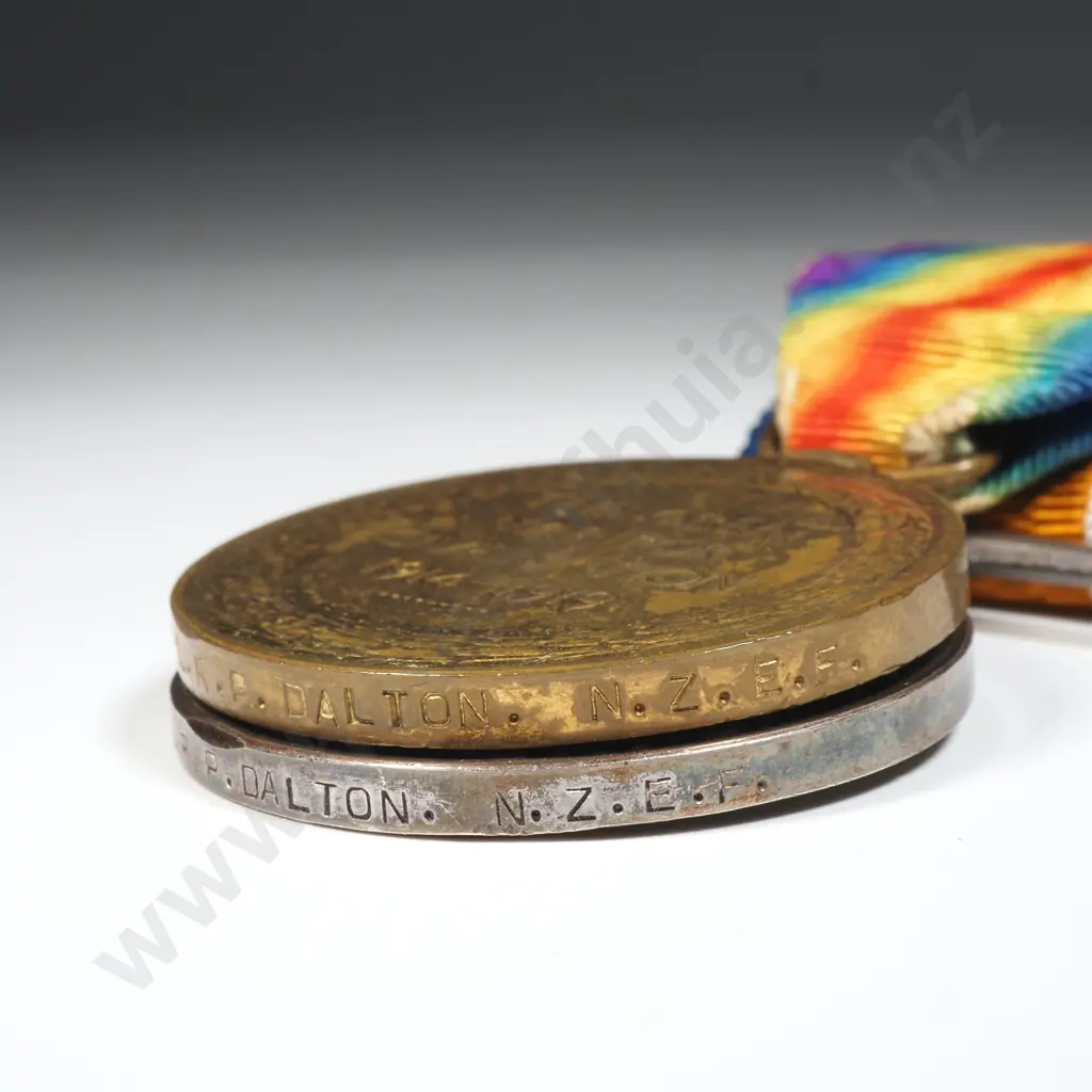 WW1 Pair to 25/615 R P Dalton NZEF Image 1++