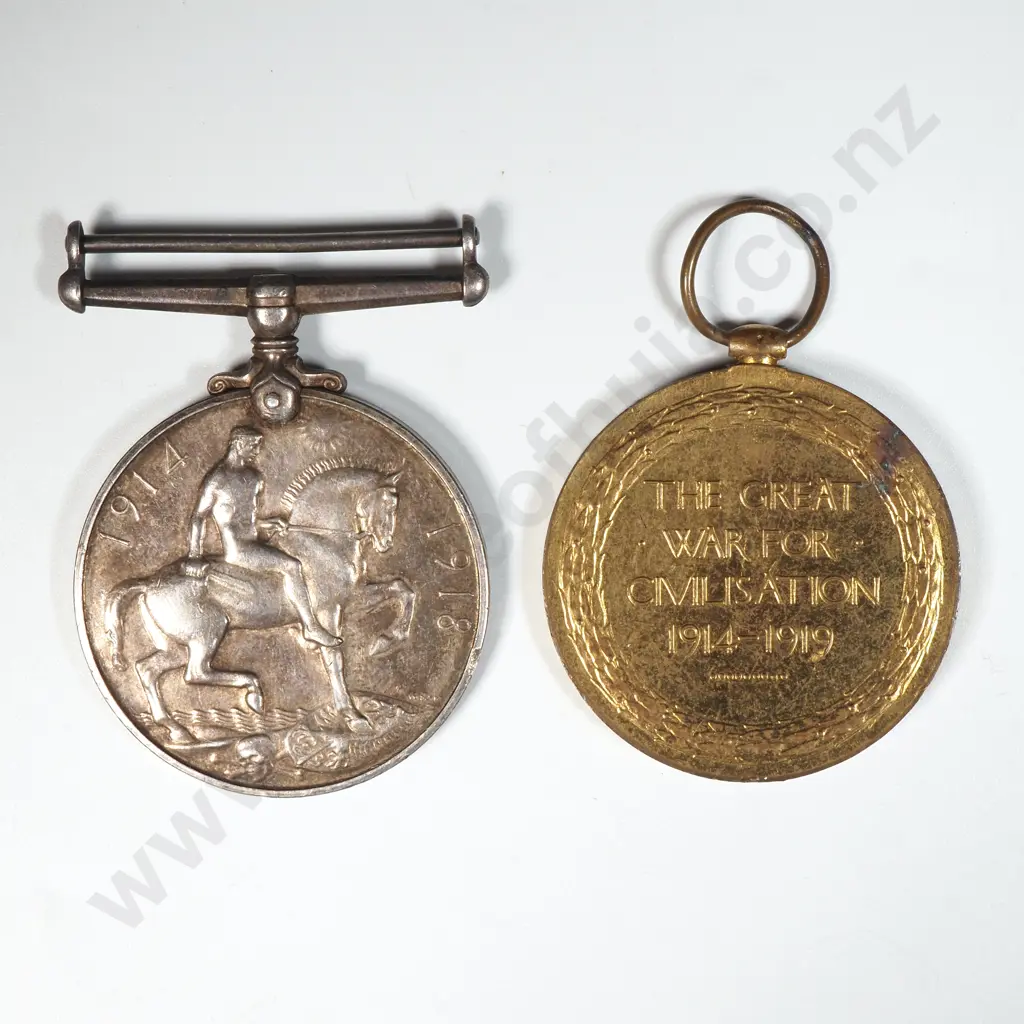 WW1 Pair to 59289 George William Allen NZEF Image 1++