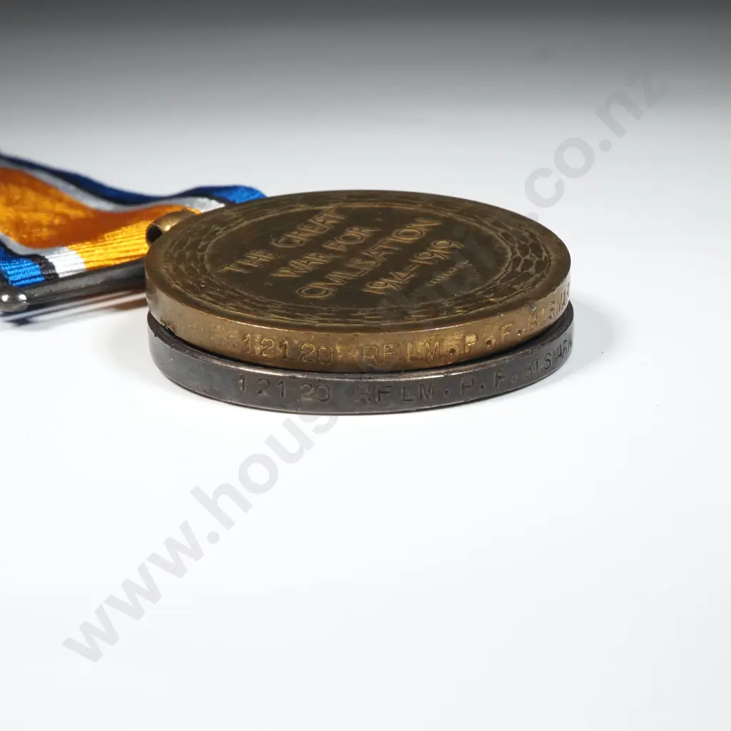 WW1 Pair to 12120 Percy Frederick Bismark NZEF Image 1++