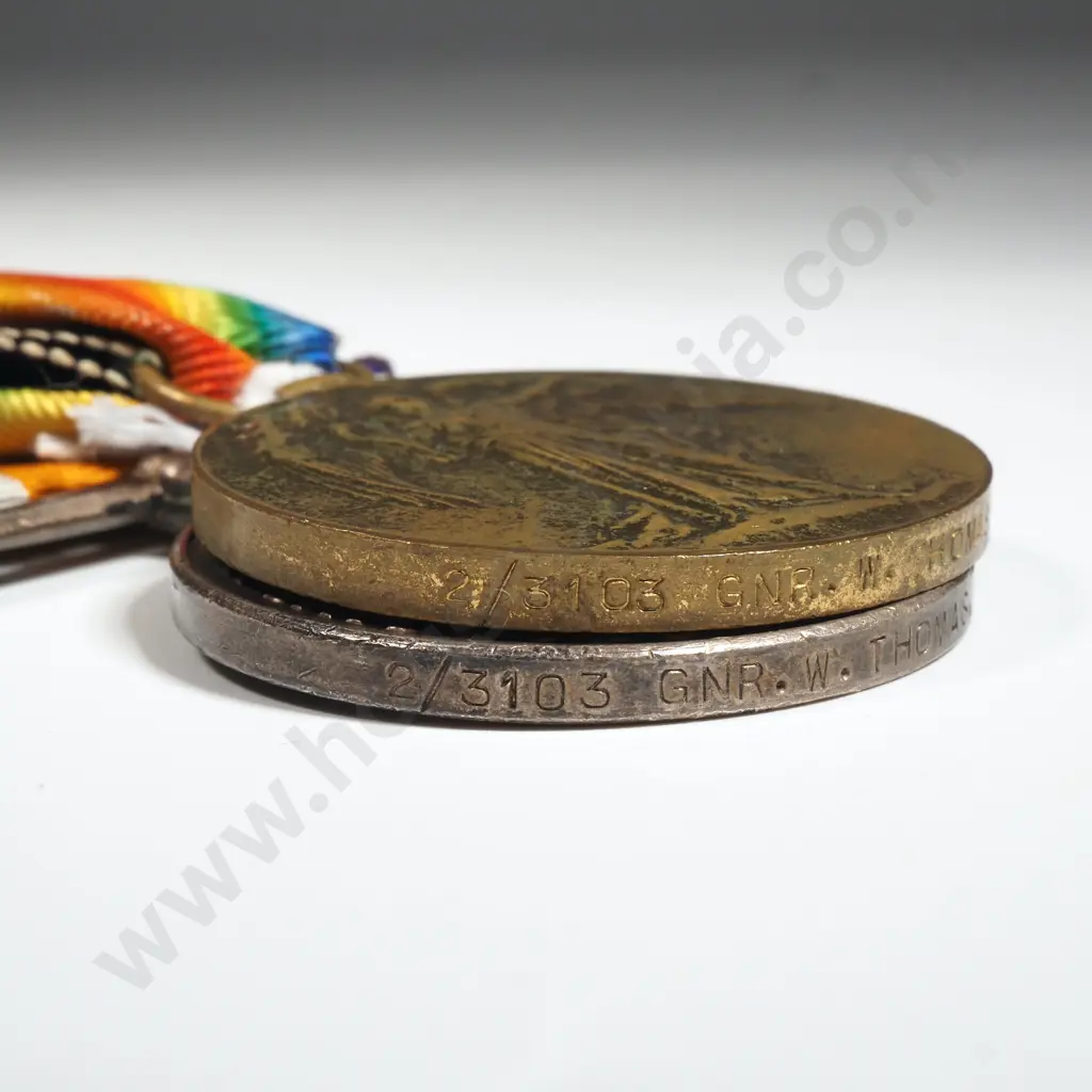 WW1 Pair to 2/3103 Wilfred Thomas NZEF w Paybook, Dogtags, Passport Image 1++