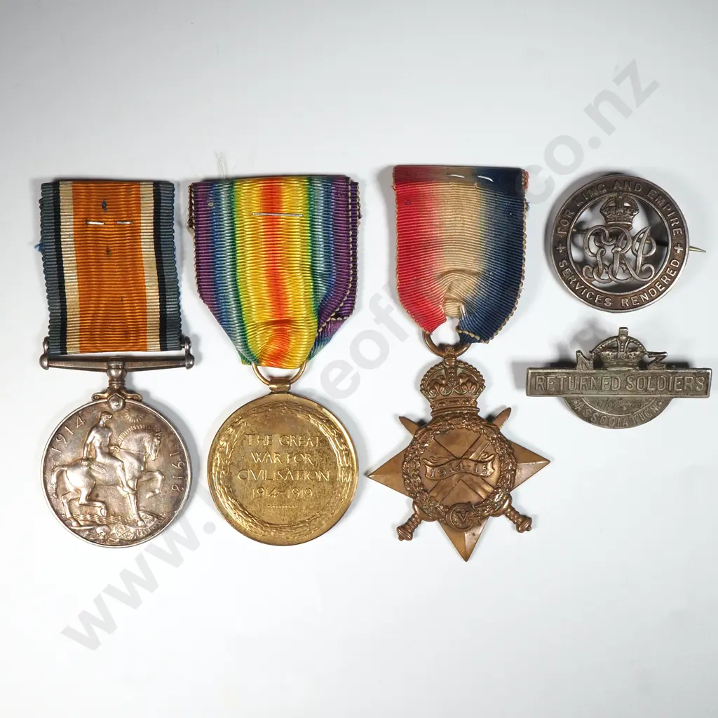 WW1 Trio to 6/3283 J Connor NZEF & Silver War Badge & Large RSA Badge Image 1++