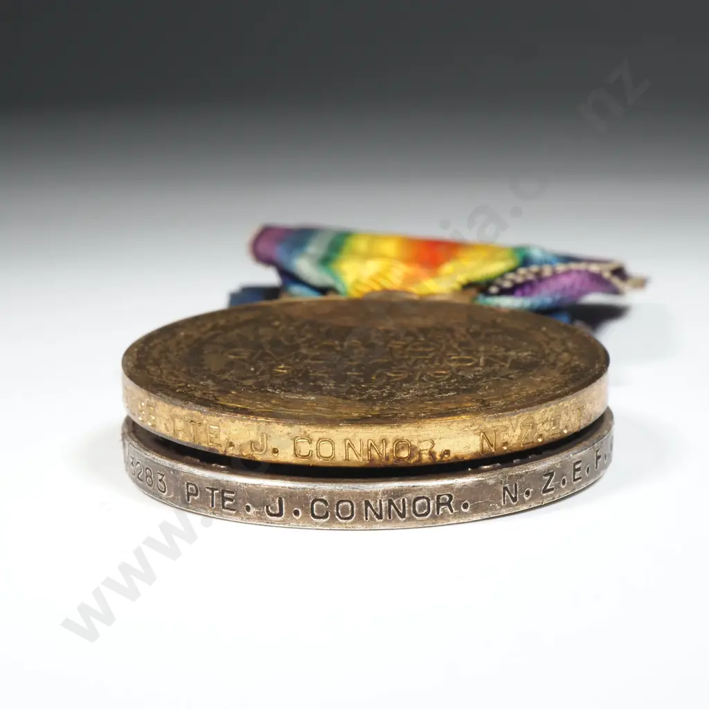 WW1 Trio to 6/3283 J Connor NZEF & Silver War Badge & Large RSA Badge Image 1++