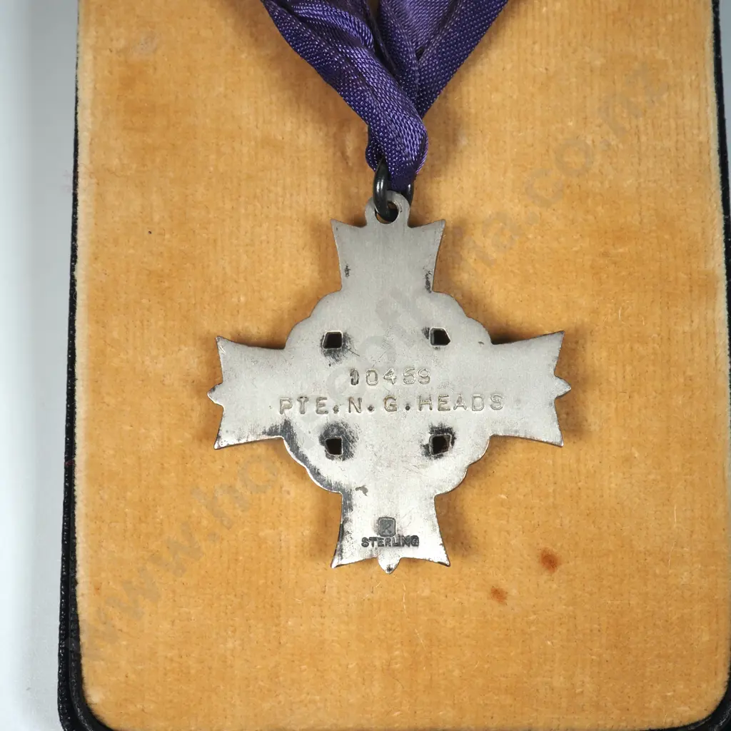 WW2 New Zealand Memorial Cross to 10459 Norman George Heads - Died 30th September 1940 Image 1++