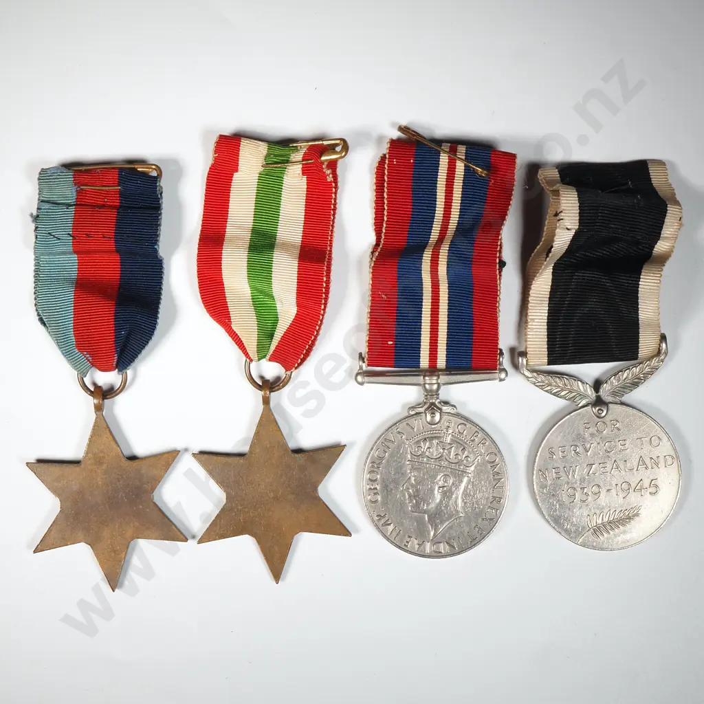 WW2 New Zealand Group of Four Medals Image 1++