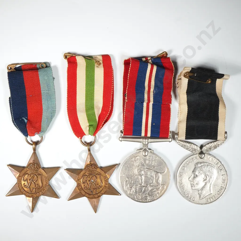 WW2 New Zealand Group of Four Medals Image 1++