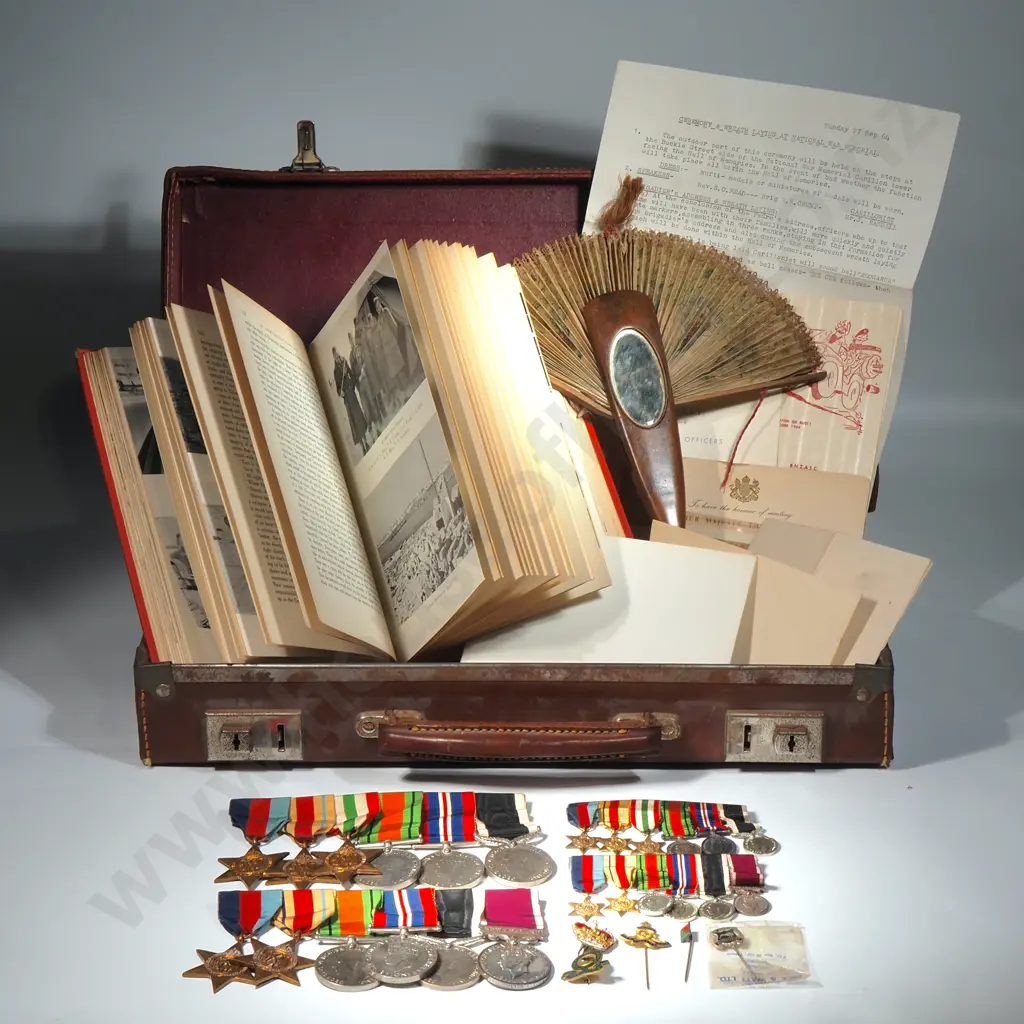 Briefcase Containing the WW2 Medal Groups to Lt Col. Colton & Wife Jo Colton WRAC as well as Various Official Docs Image 1++