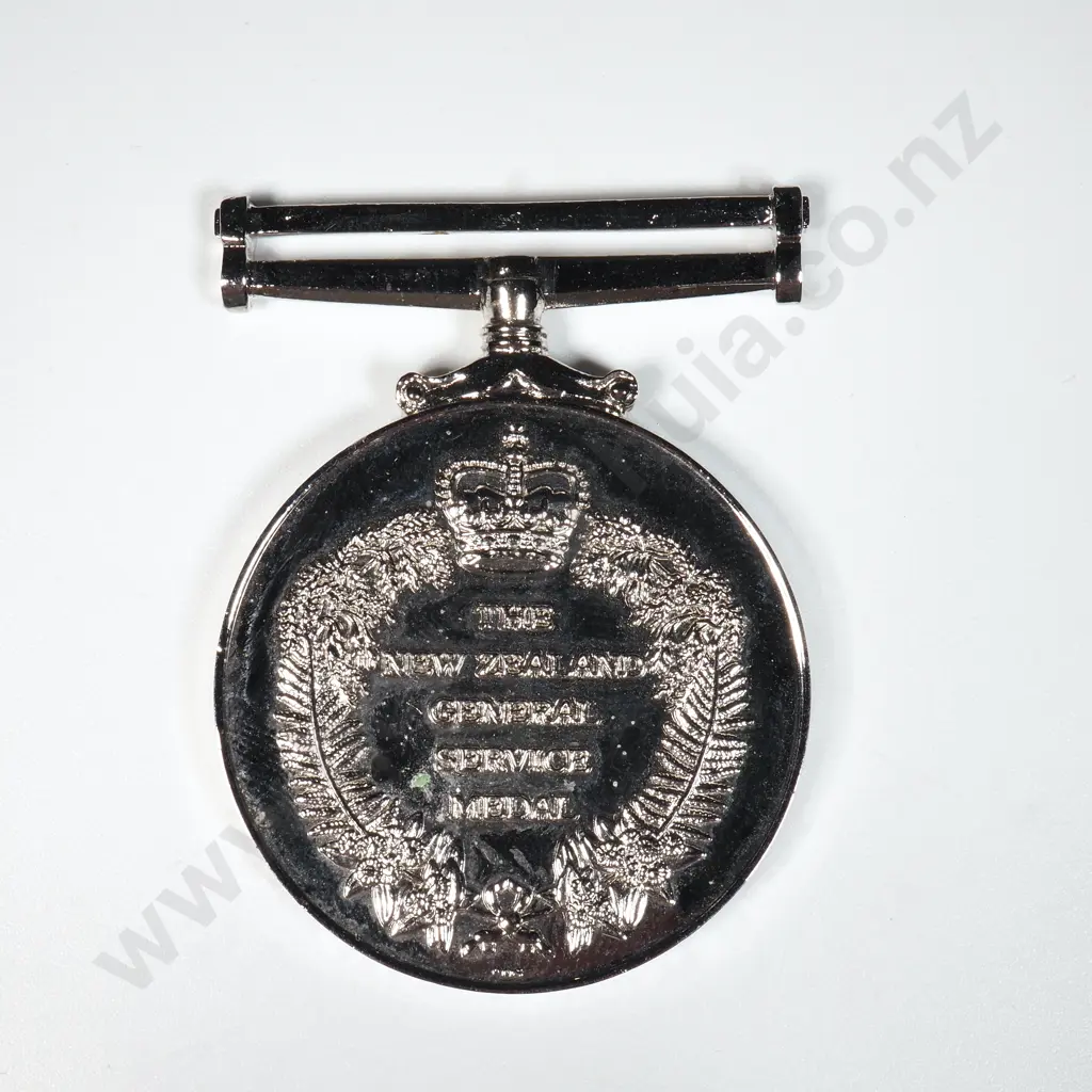 New Zealand General Service Medal to Acting LT Col. John Carruthers Barclay Royal NZ Armoured Corp Image 1++