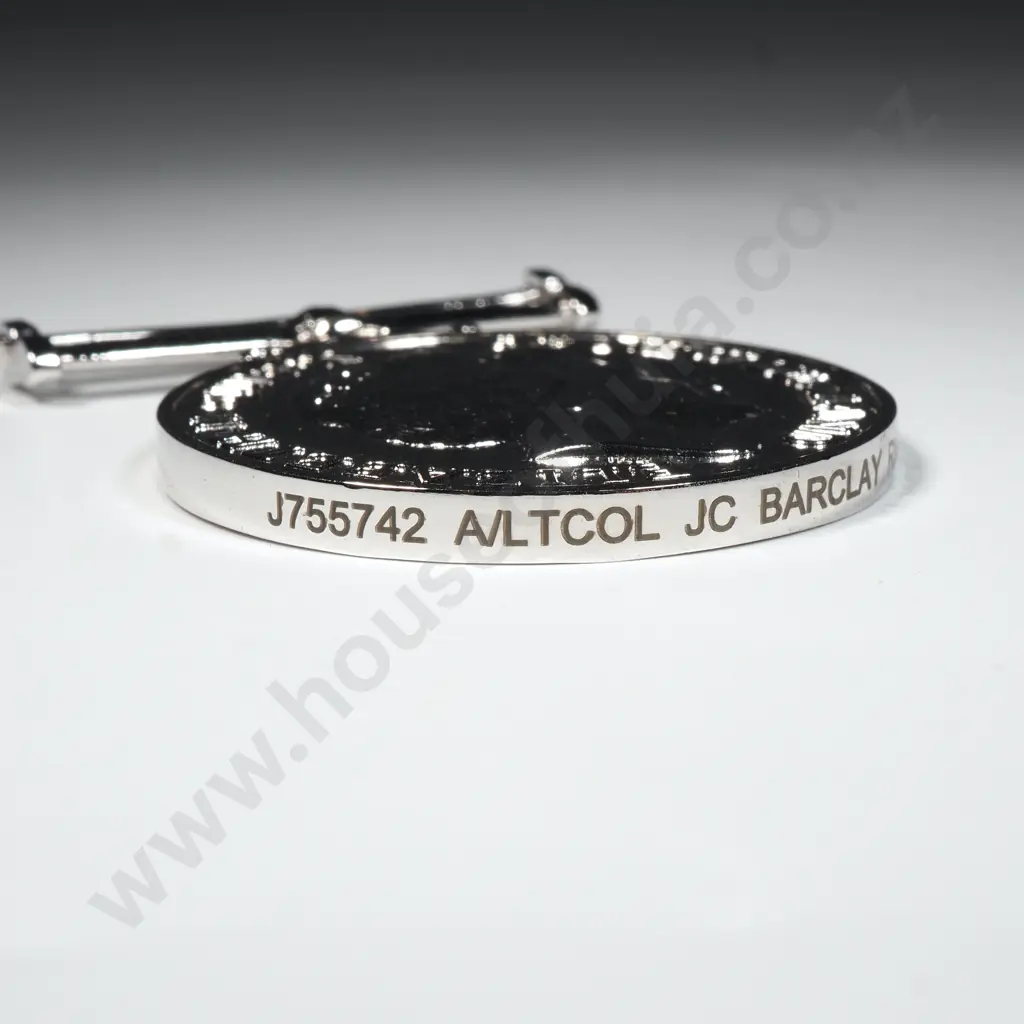 New Zealand General Service Medal to Acting LT Col. John Carruthers Barclay Royal NZ Armoured Corp Image 1++