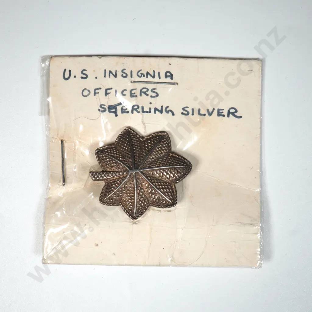 Sterling Silver Officers Oak Leaf Badge  Image 1++
