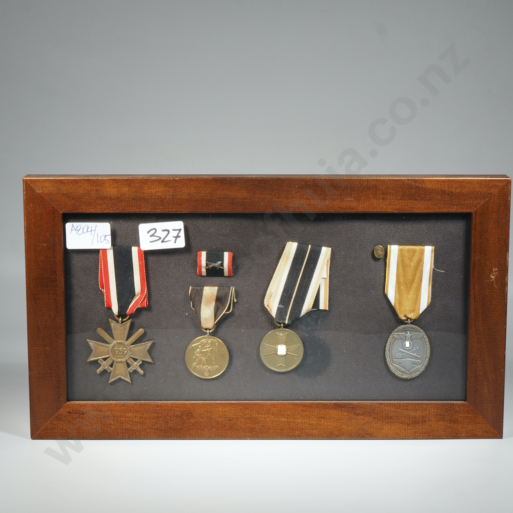 Four WW2 German Medals Framed  Image 1++