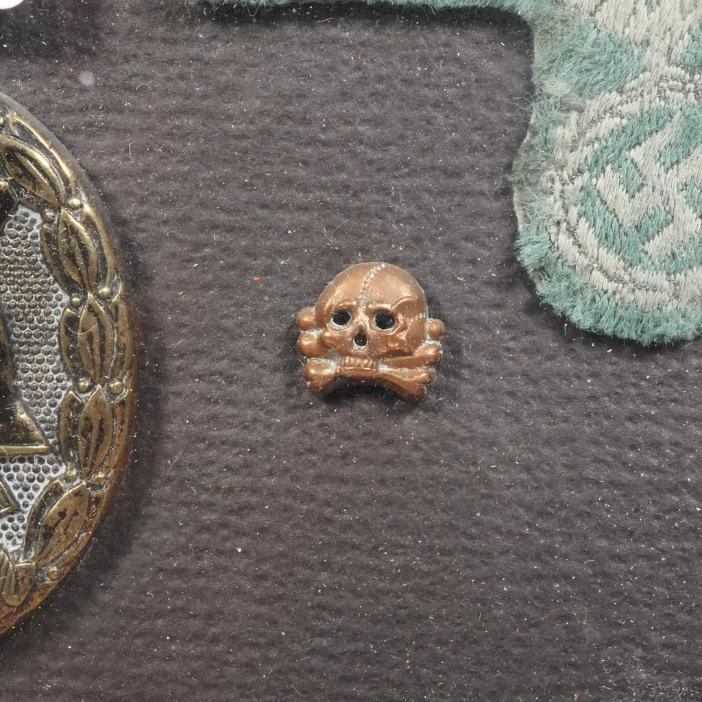 Five WW2 German Patches / Tokens Framed  Image 1++