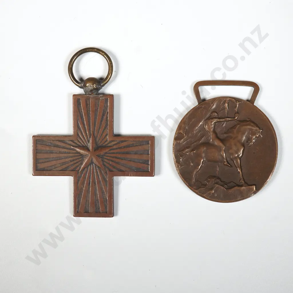 Facist Volunteer Spain Medal & War Merit Medal Image 1++