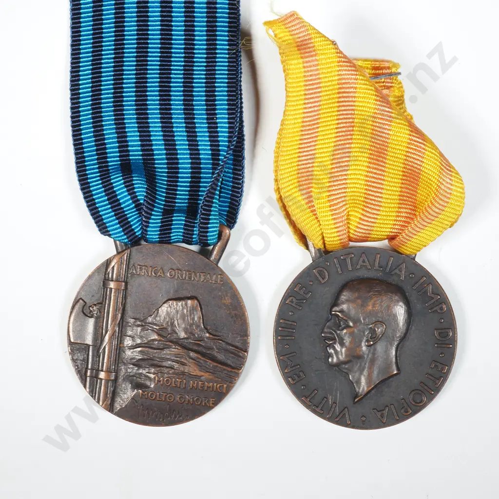Facist Italian Ethiopian Campaign Medals Image 1++