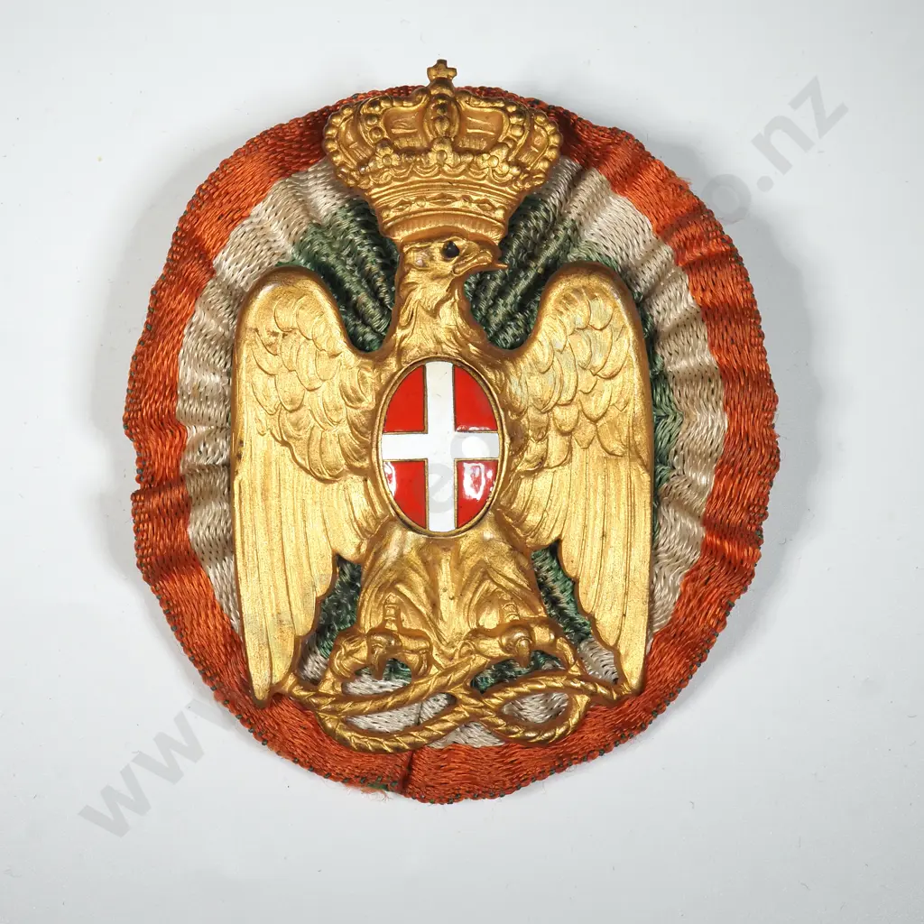 WW2 Facist Italian Collar Badge on Cloth Patch  Image 1++