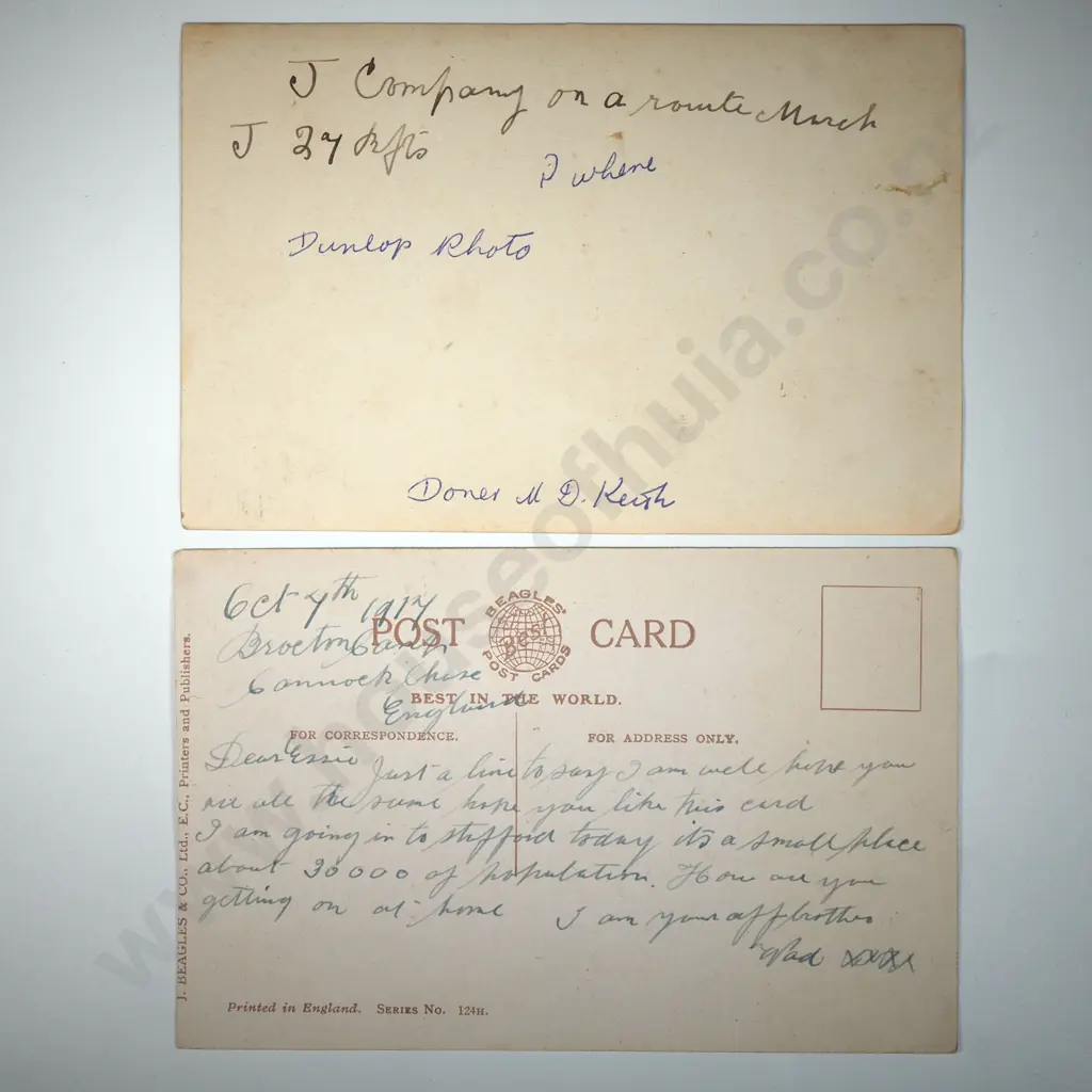 Two WW1 Era Postcards  Image 1++