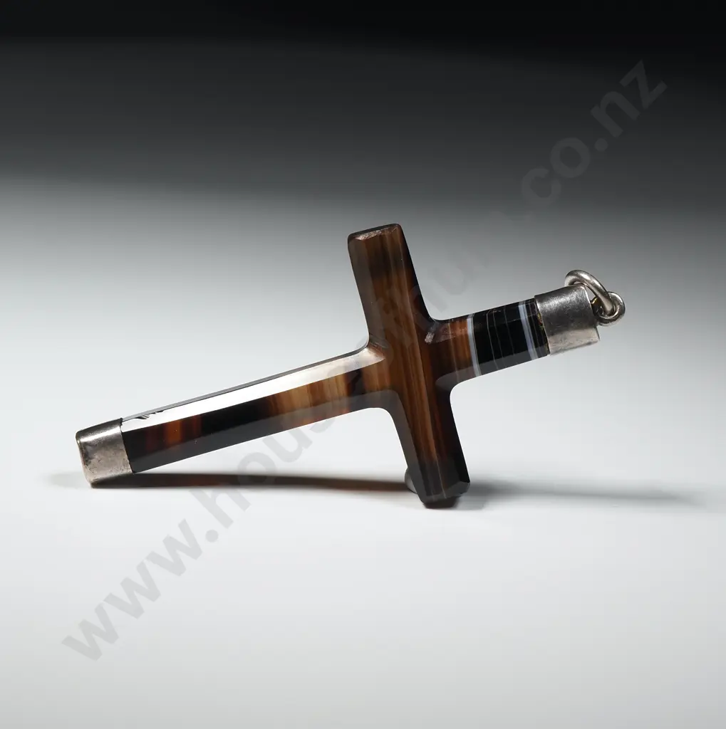 Agate and Silver Cross (a/f) Image 1++