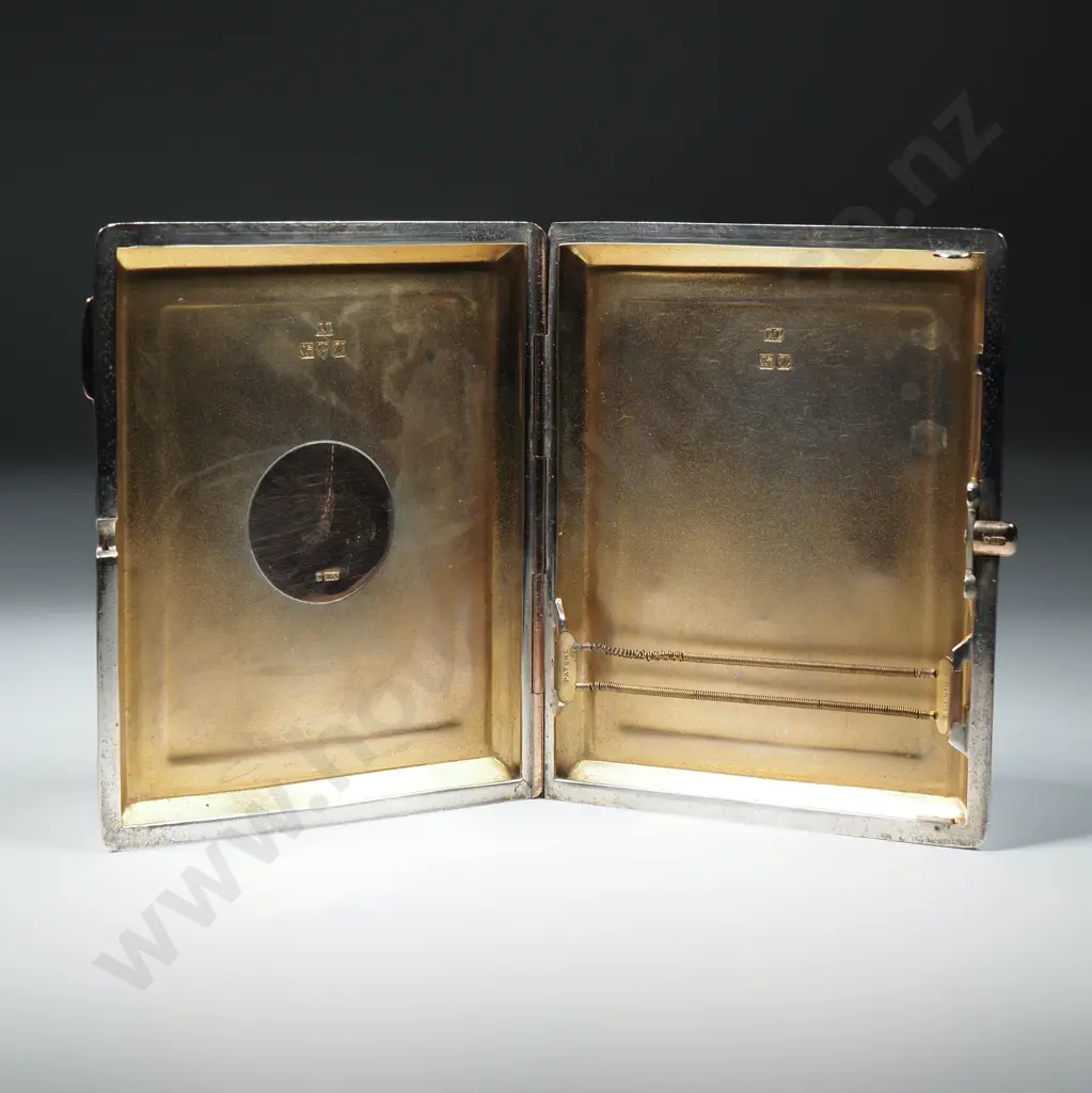 Sterling Silver & 9ct Gold Cigarette Case Image 1++