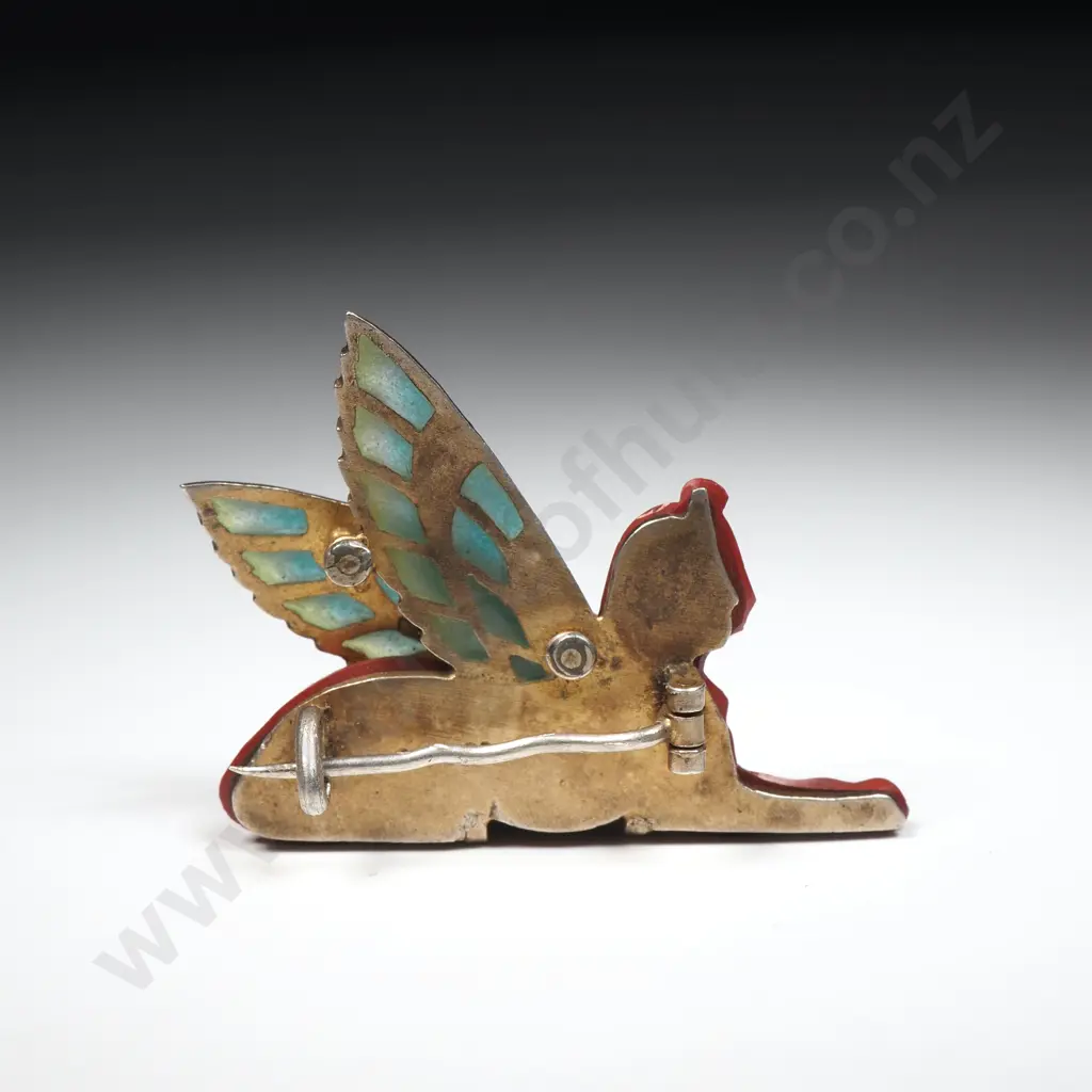 Antique Egyptian Plique a Jour Sphinx Brooch Image 1++