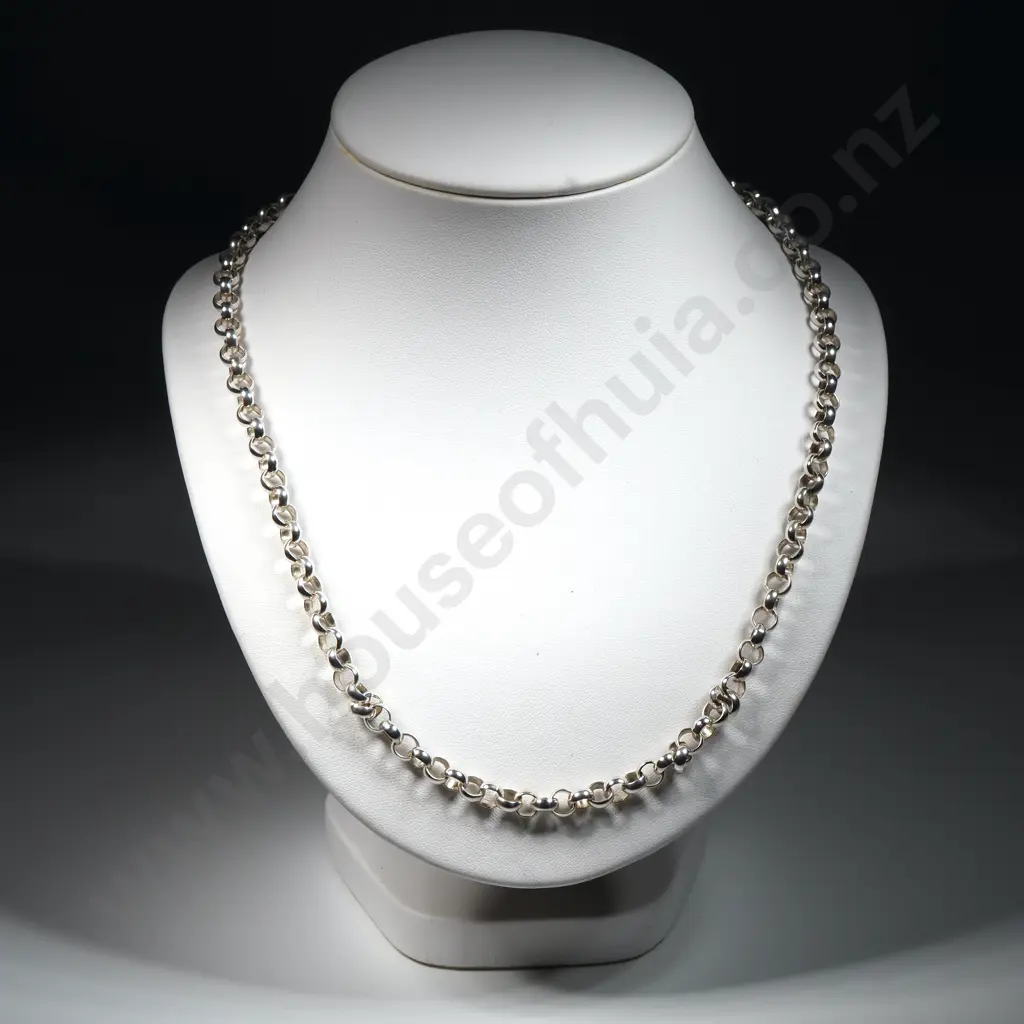 Sterling Silver Belcher Necklace Image 1++