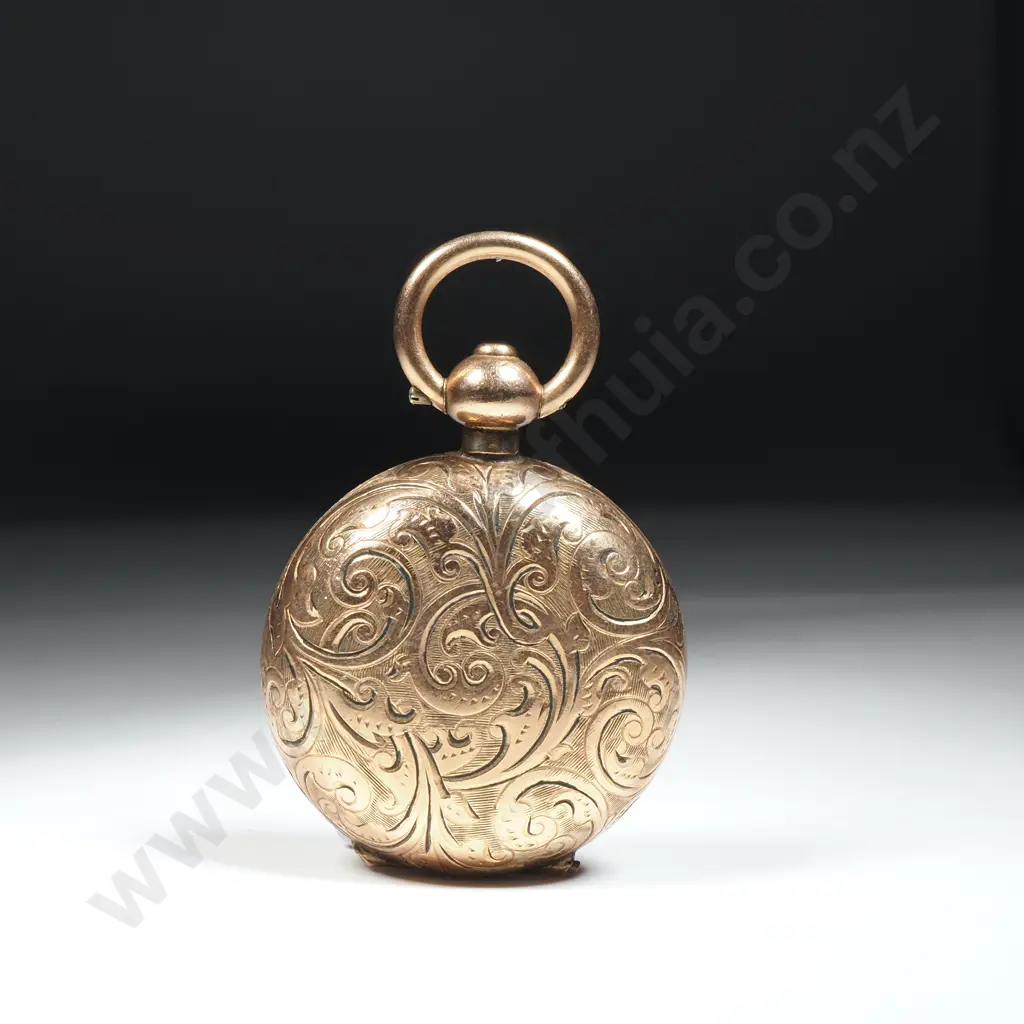 Antique Rolled Gold Engraved Sovereign Case by Denison Image 1++