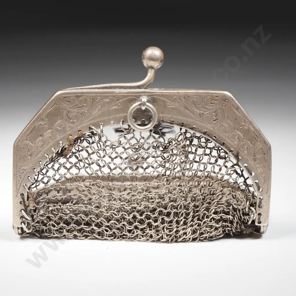 Sterling Silver Ladies Mesh Purse A/F Image 1++