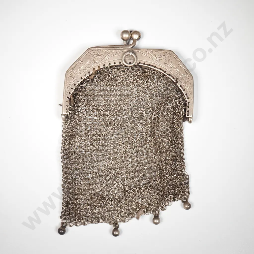 Sterling Silver Ladies Mesh Purse A/F Image 1++