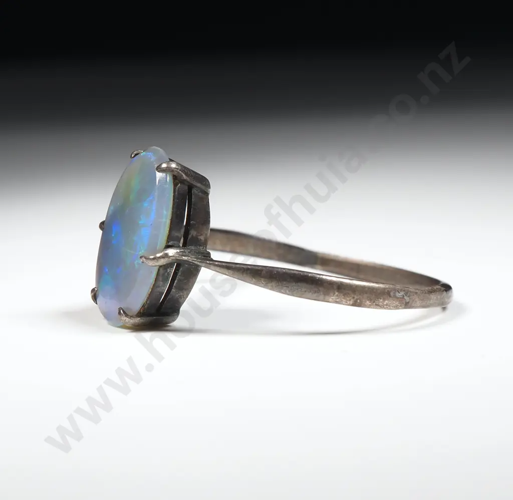 Sterling Silver Opal Ring Image 1++