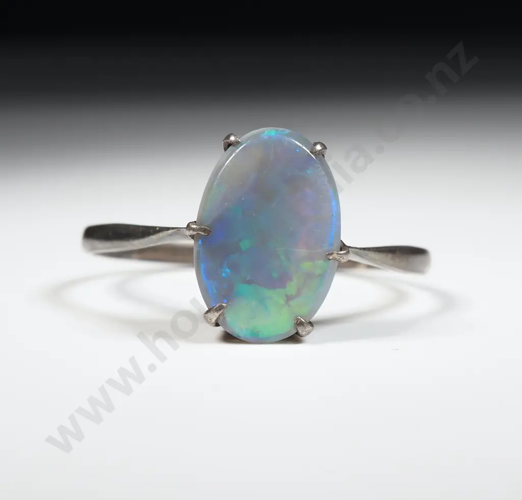 Sterling Silver Opal Ring Image 1++