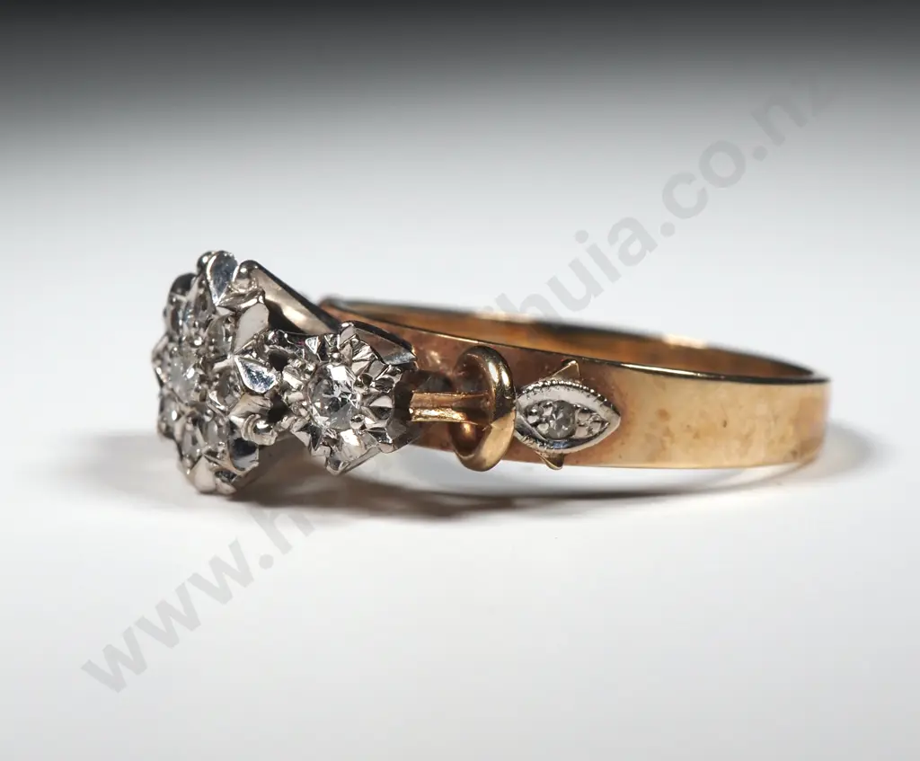 9ct Gold Diamond Ring Image 1++
