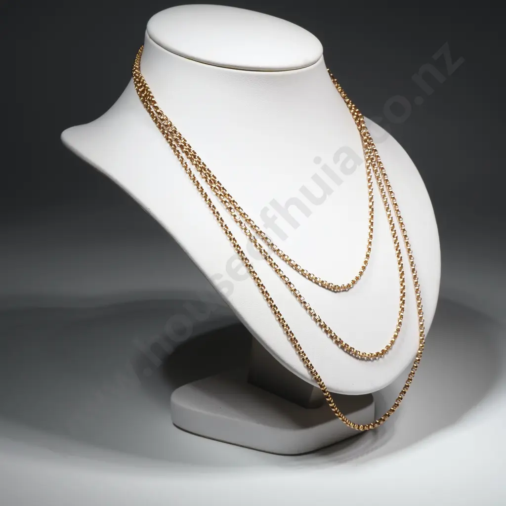 Antique Decorative 9ct Gold Muff Cain Image 1++