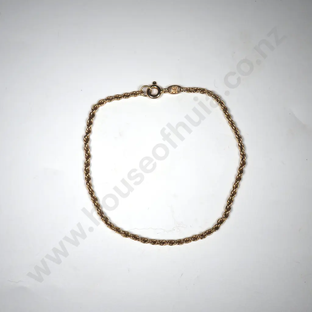 14ct Gold Rope Bracelet   Image 1++
