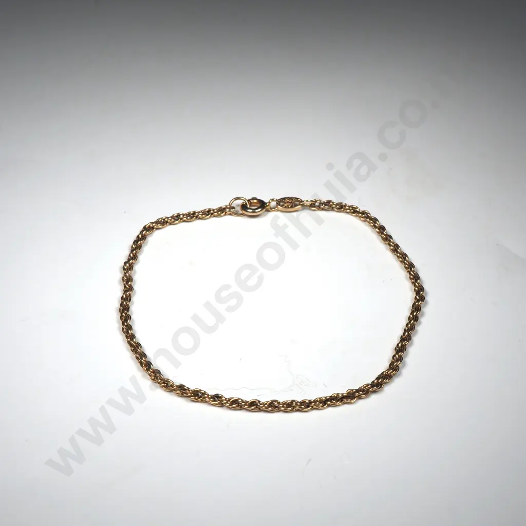 14ct Gold Rope Bracelet   Image 1++