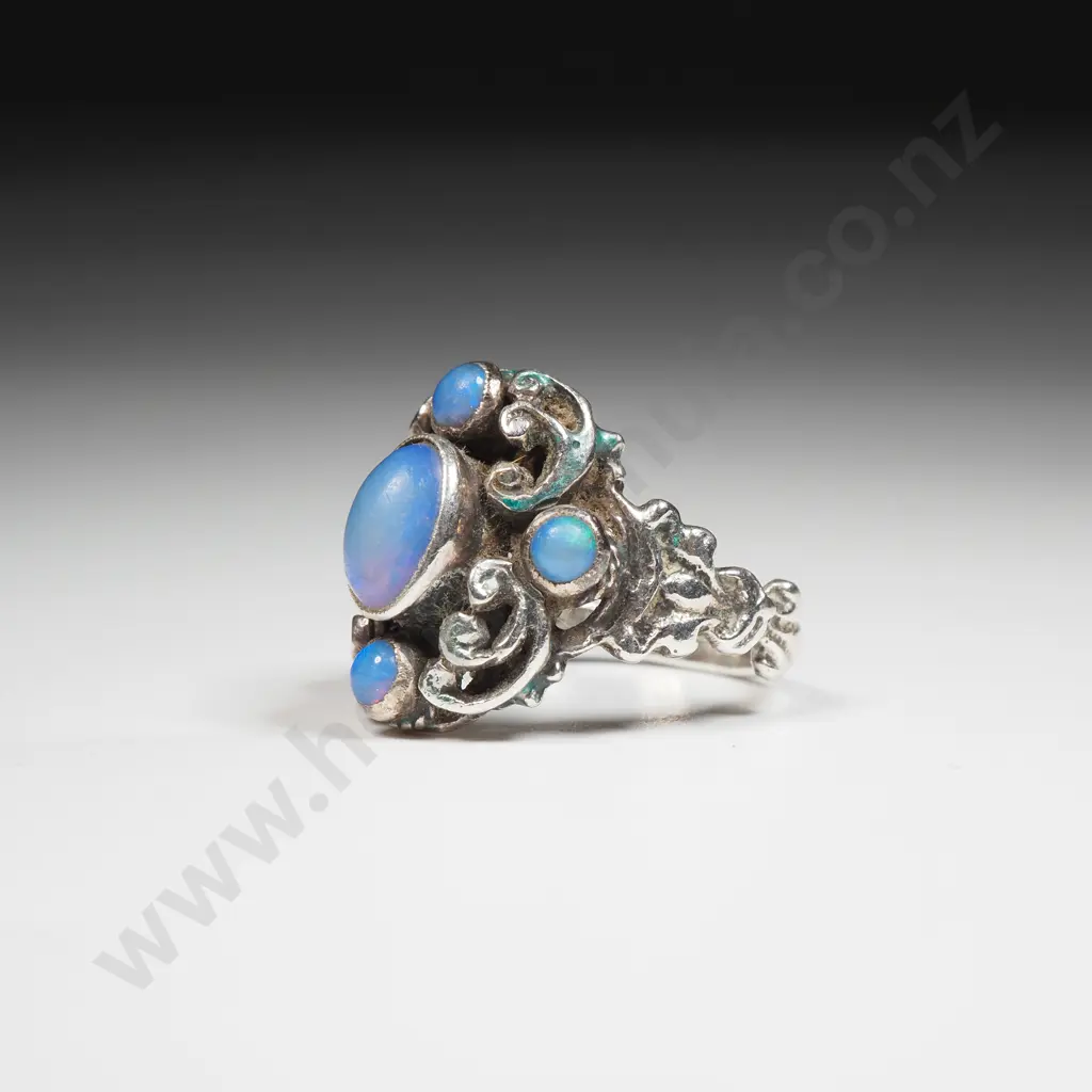 Sterling Silver Opal Ring Image 1++