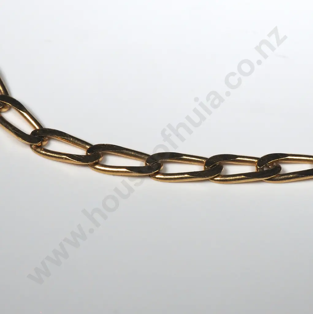 18ct Gold Figaro Bracelet Image 1++