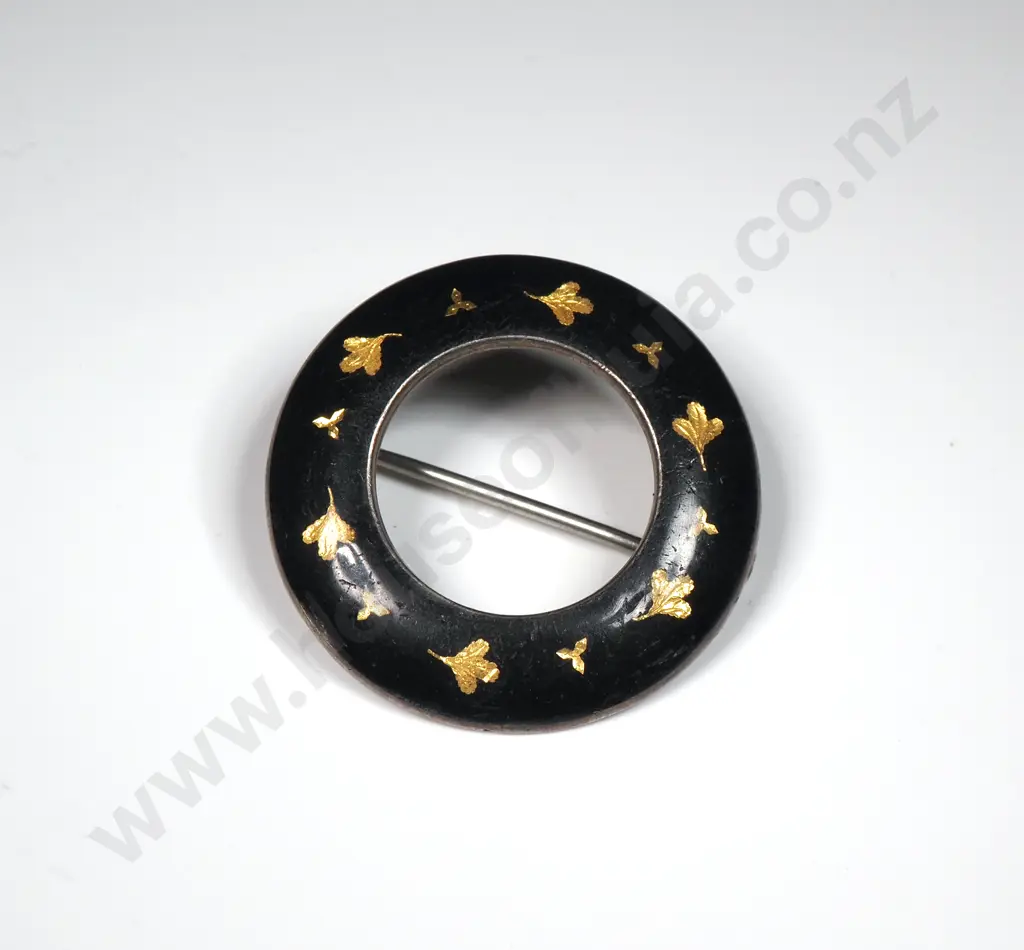 Sterling Silver Enamel Brooch w English Hallmarks Image 1++