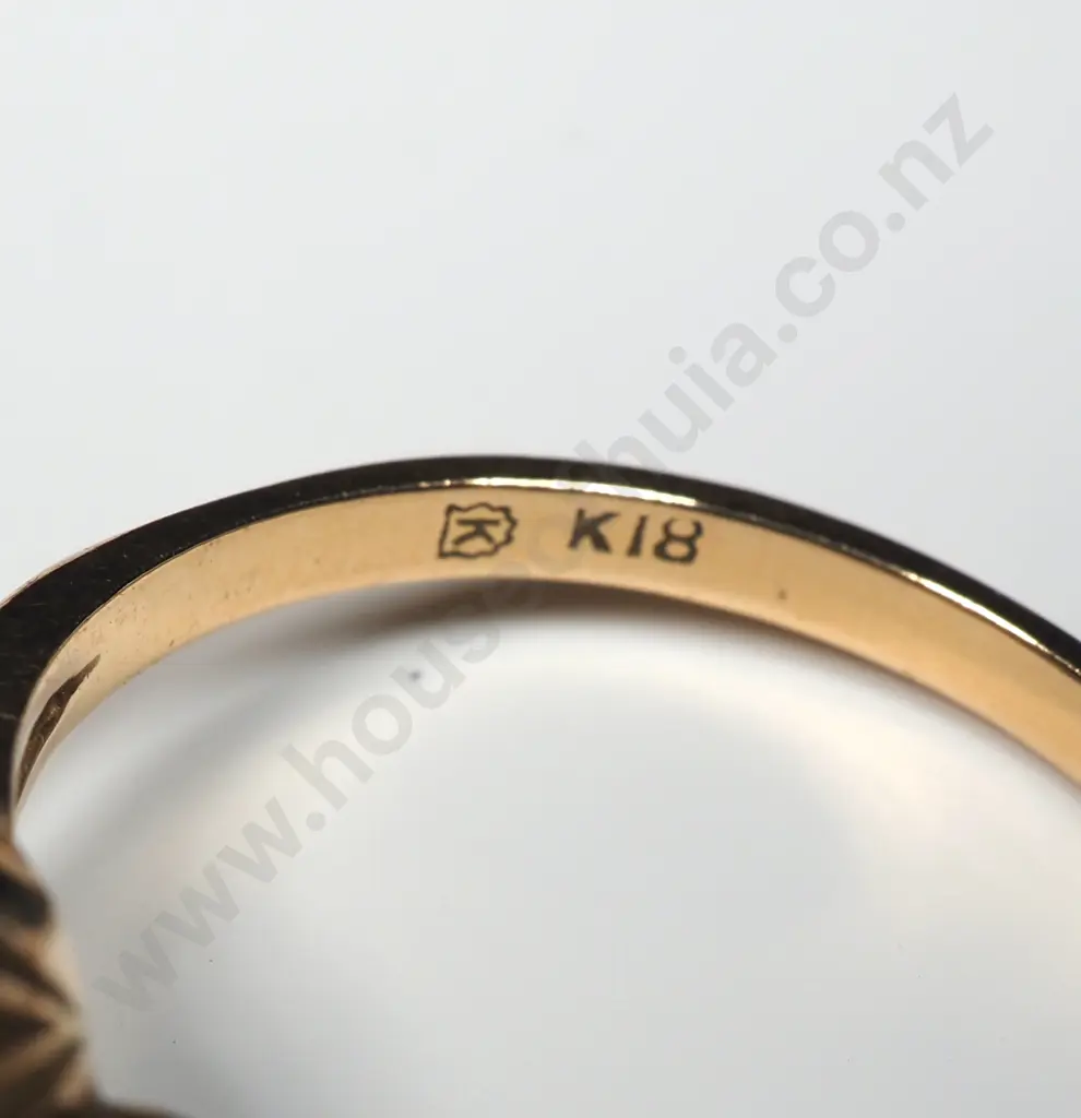 18ct Gold Pearl Ring Image 1++