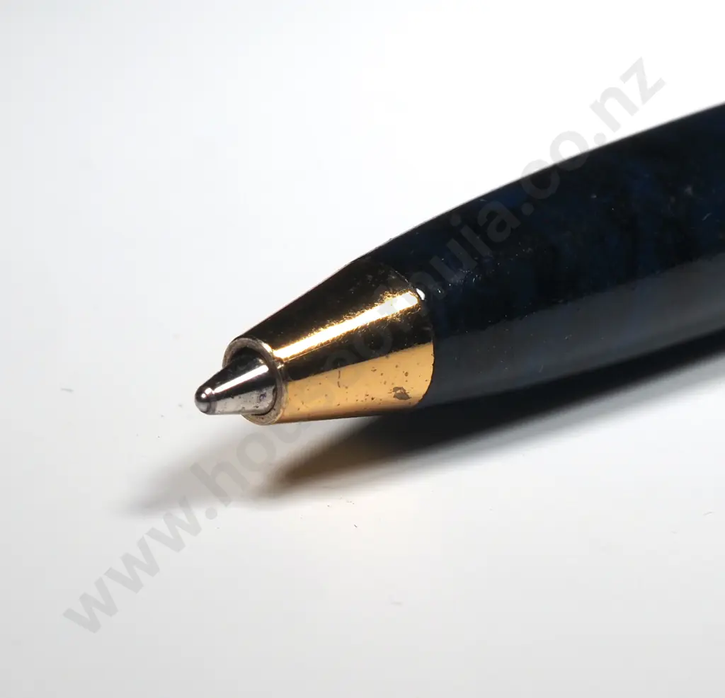 Ladies Mont Blanc Marbled Blue Ballpoint Pen Image 1++