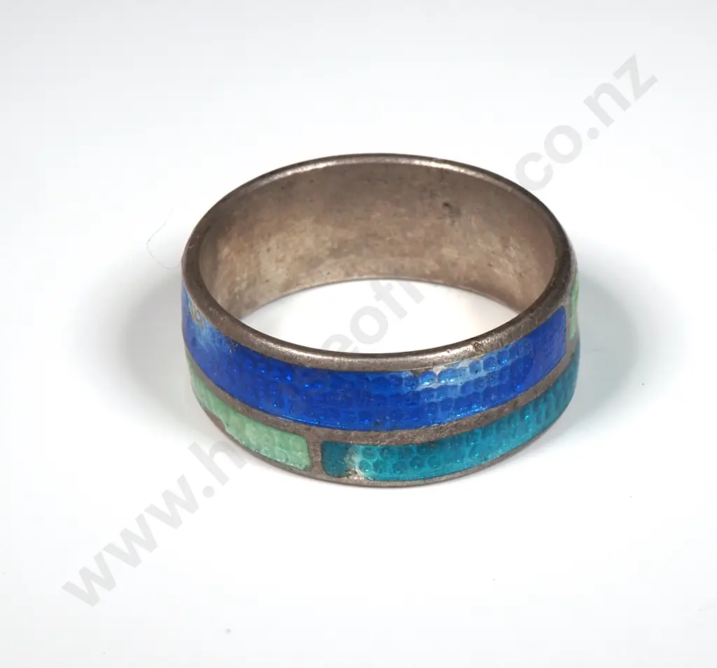 Sterling Silver Enamel Ring - A/F Image 1++