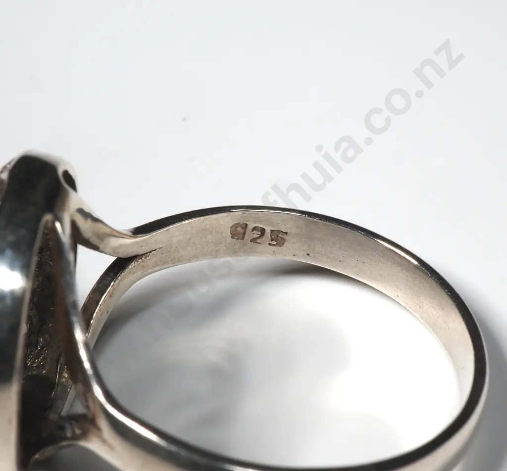 Sterling Silver & Pearl Ring Image 1++