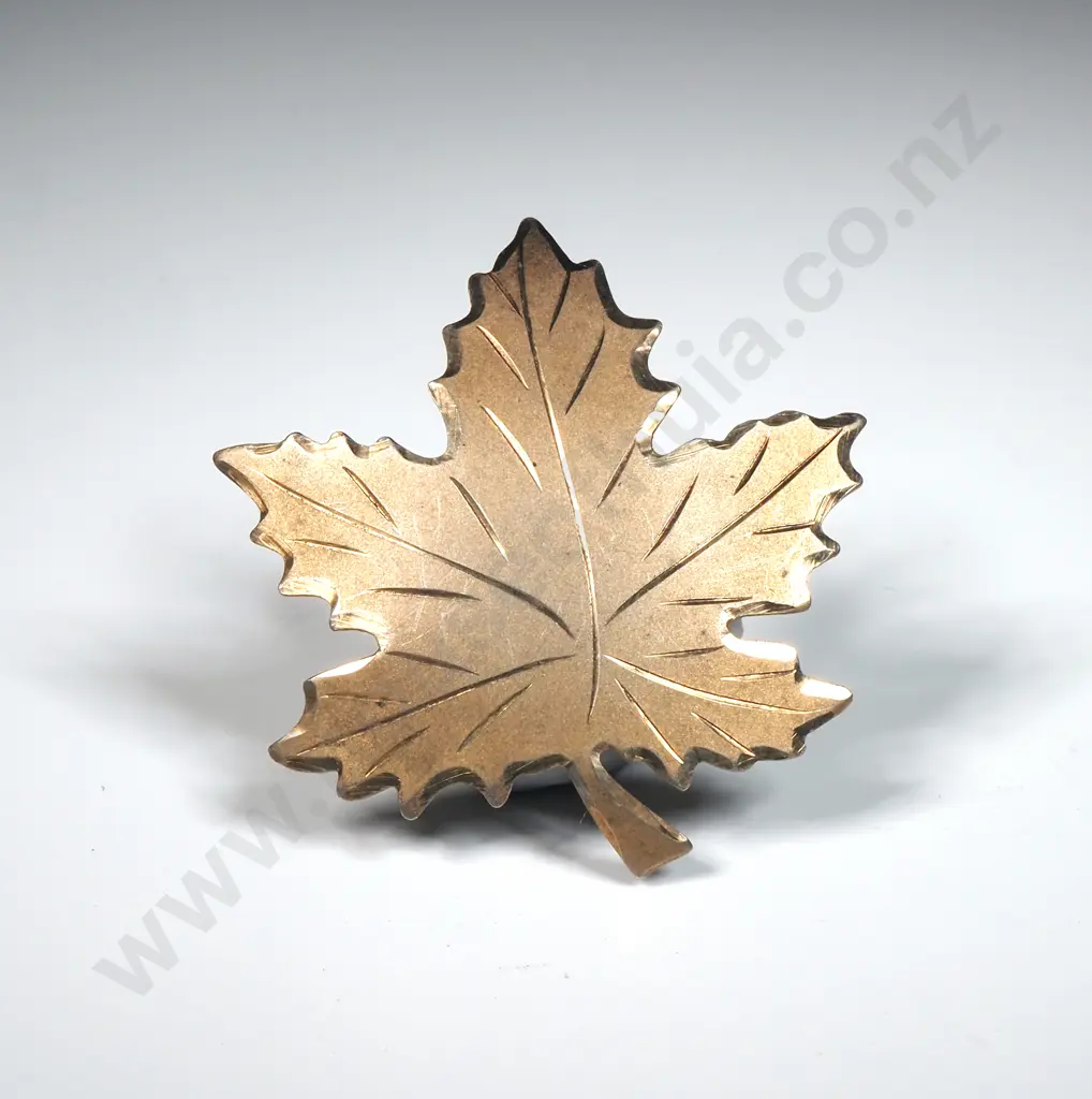 Sterling Silver Gilt Brooch In The Form Of A Maple Leaf Image 1++